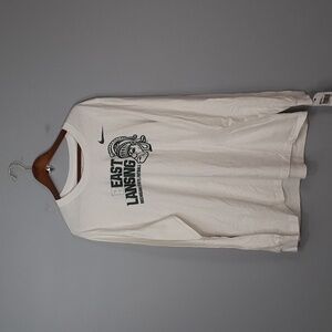 Nike Michigan State Football Beast Landing White Long Sleeve T-Shirt